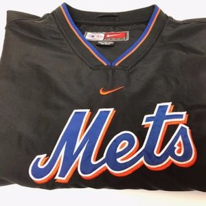 Mens Nike NY METS Long Sleeve Black Windshirt